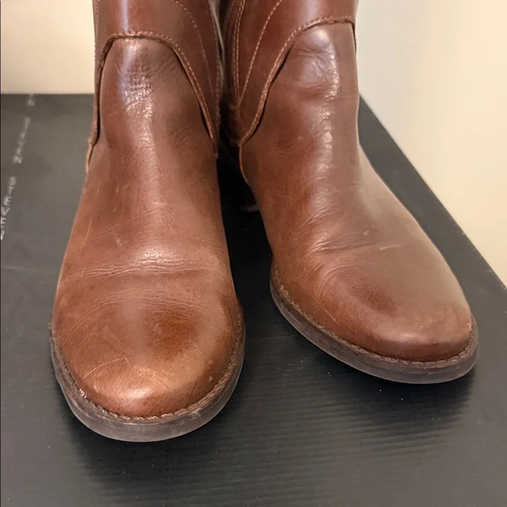 Steve Madden Sady Cognac Leather Knee High Boots Size 8 Medium